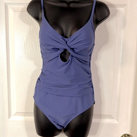 Cupshe Other - Steel blue one pice swim suit, size small, NWT.